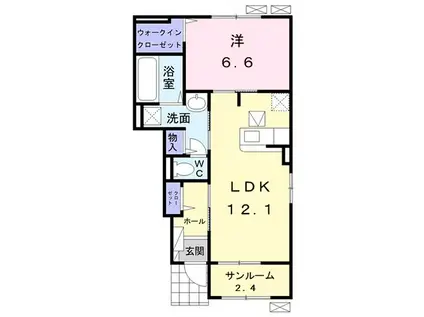 セイバリー サン II(1LDK/1階)の間取り写真