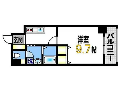 パラソーレ大手町(1K/3階)の間取り写真