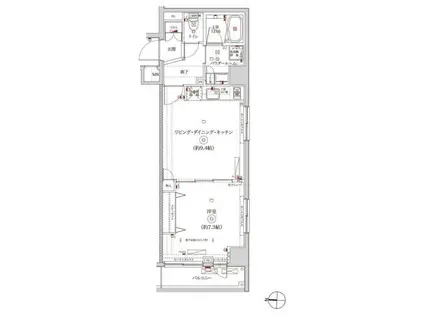 イアース本所吾妻橋(1LDK/5階)の間取り写真