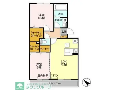 フォレストパル(2LDK/1階)の間取り写真