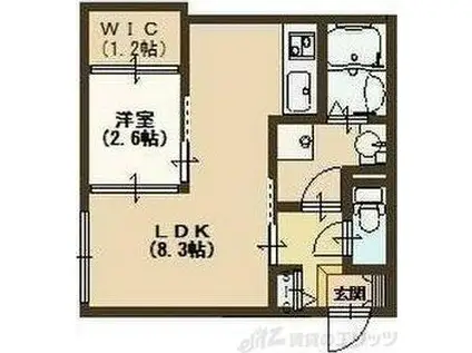 さくらキューブ(1LDK/1階)の間取り写真