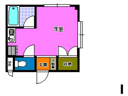 アルトモンテ(ワンルーム/3階)の間取り写真
