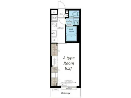 ＪＲ京浜東北線 蕨駅 徒歩15分 3階建 築8年(1K/1階)の間取り写真