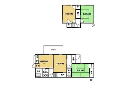 片江2丁目(4DK/1階)の間取り写真