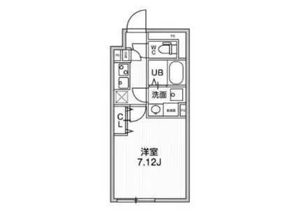 ALTERNA早稲田(1K/3階)の間取り写真