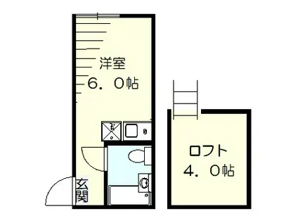 ユナイト東白楽ルーシー&サンシャイン(ワンルーム/1階)の間取り写真