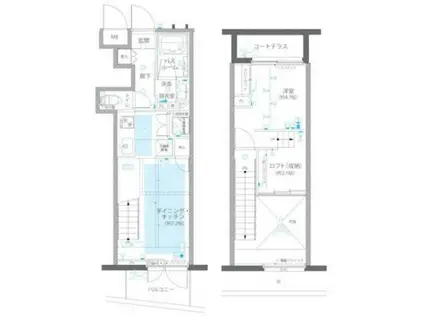 ズーム川崎イースト(1DK/14階)の間取り写真