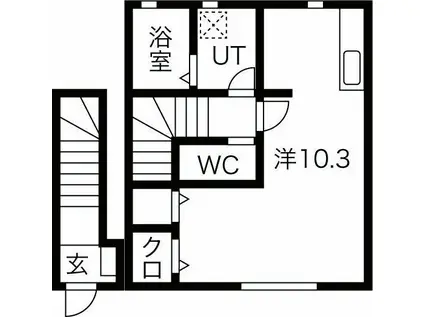 メゾンロシェ(1K/2階)の間取り写真