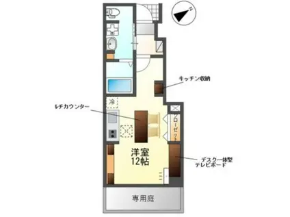 サンフェリーチェS(ワンルーム/1階)の間取り写真