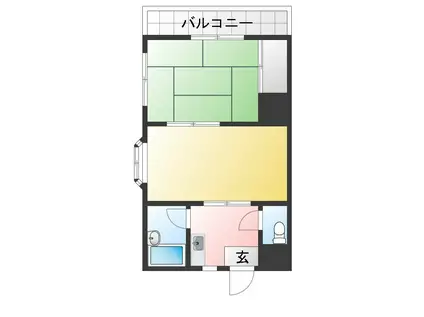 チェリーハイツ(2K/2階)の間取り写真