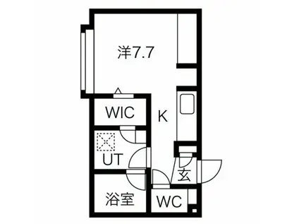 ROI CIEL (1K/2階)の間取り写真