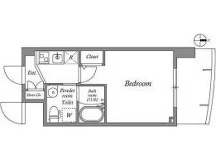 セレニテ江坂ルフレ(1K/7階)の間取り写真
