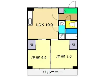 ROSE3(2LDK/10階)の間取り写真