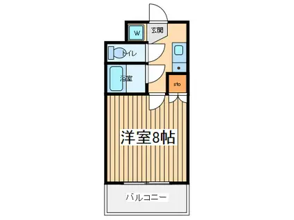 林マンション(1K/2階)の間取り写真