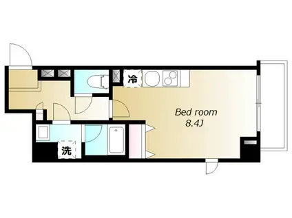 CASA KACHIDOKI(ワンルーム/4階)の間取り写真