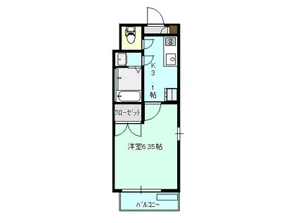 スターフィールドI(1K/1階)の間取り写真