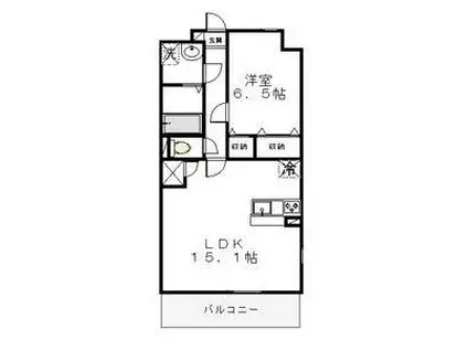 フォルテ(1LDK/6階)の間取り写真