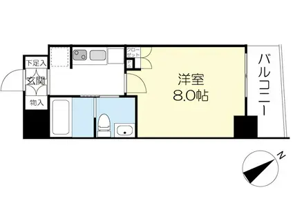 LEGABENE八丁堀(1K/11階)の間取り写真