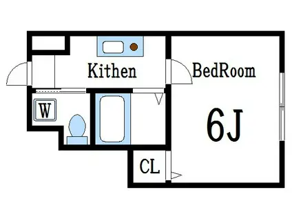 カーサステラ(1K/1階)の間取り写真