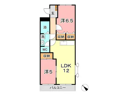 エポックタウン(2LDK/2階)の間取り写真
