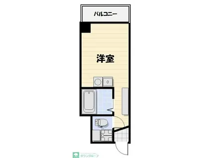 シティークレスト船橋(ワンルーム/4階)の間取り写真