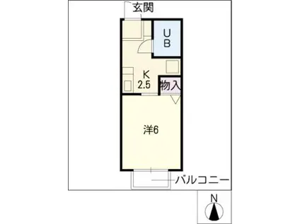 エクセルゴウシ(1K/2階)の間取り写真