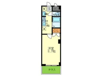 BONSOIR LUNE(1K/1階)の間取り写真