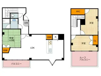 アグレアブル住之江(3LDK/4階)の間取り写真