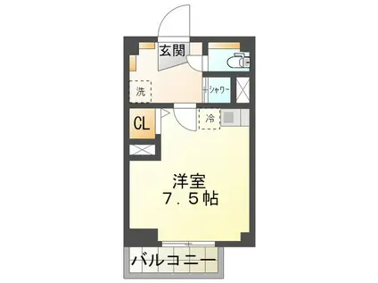 ビレッジハウス高花平3号棟(ワンルーム/2階)の間取り写真