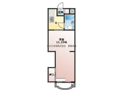 ステーションコーポ(1K/2階)の間取り写真