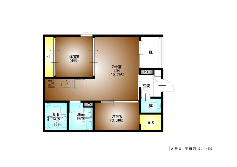 REGALEST東枇杷島(2LDK/2階)の間取り写真