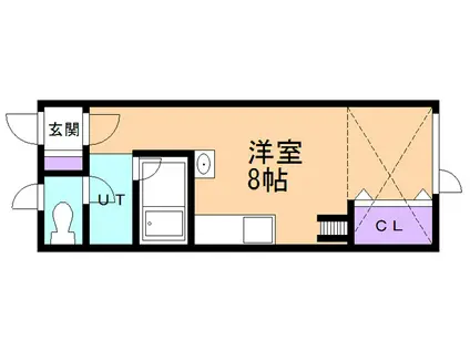 TAKA COURT(ワンルーム/2階)の間取り写真