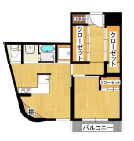 美澄ビル(1LDK/3階)の間取り写真