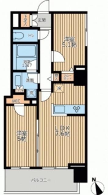 エミリブ鷺ノ宮(2LDK/2階)の間取り写真