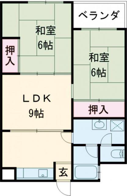 ルミウス北高下(2LDK/3階)の間取り写真