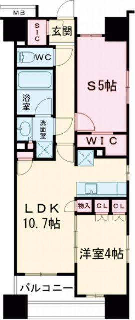 プレシス八王子レグリオ(2LDK/7階)の間取り写真