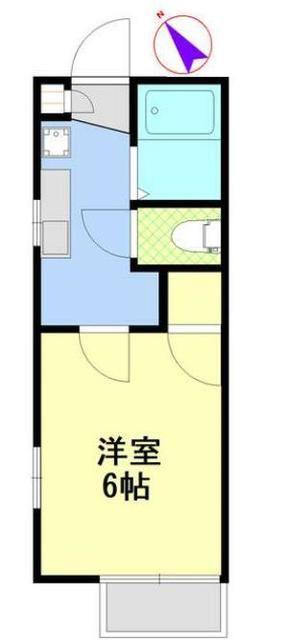 秀英ハイツ(1K/1階)の間取り写真