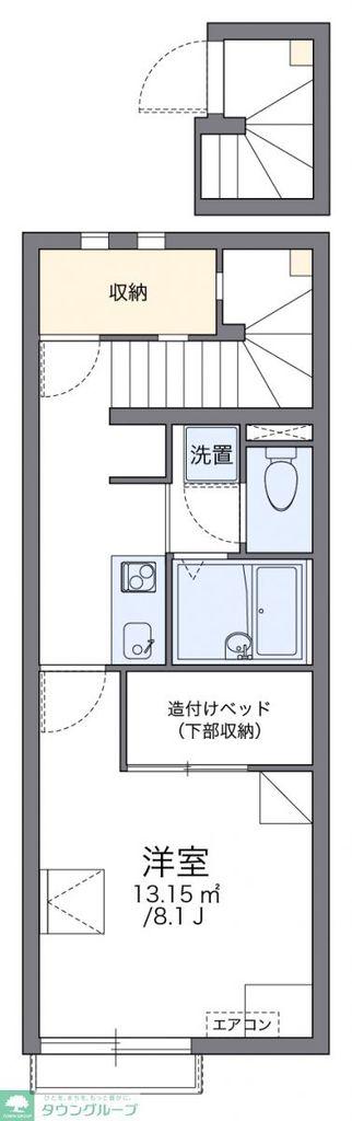 レオネクストリバージュ 2(1K/2階)の間取り写真