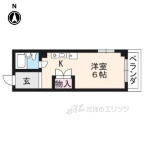 パルハイツ麻田(1K/2階)の間取り写真