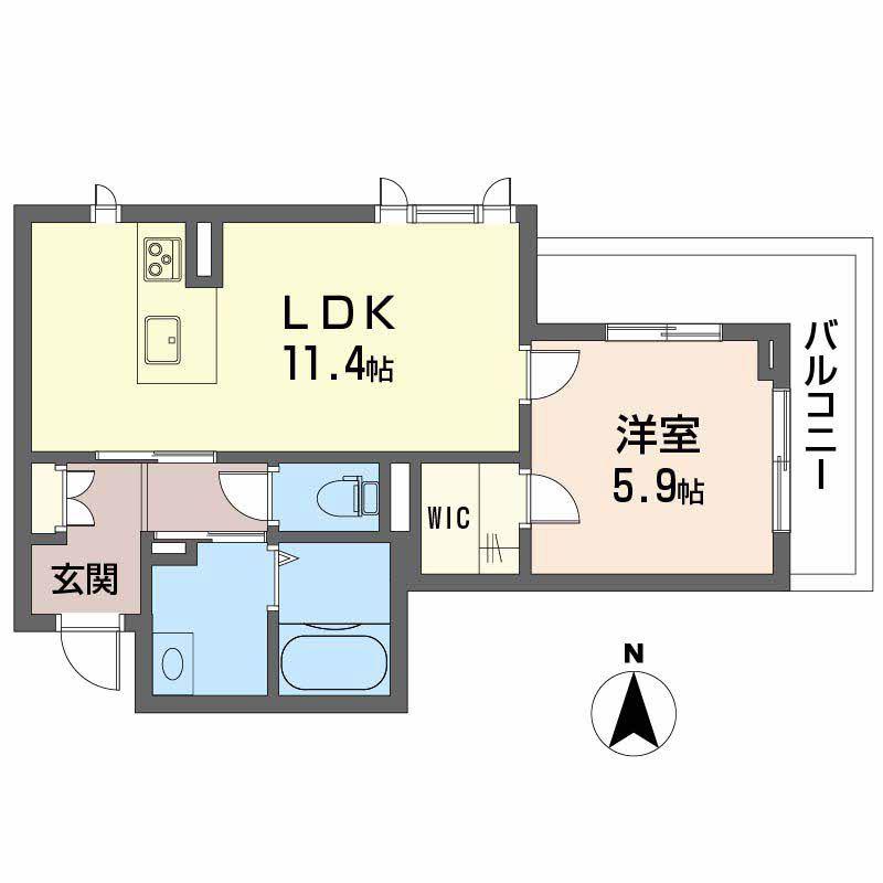 グラン パーチ(1LDK/2階)の間取り写真