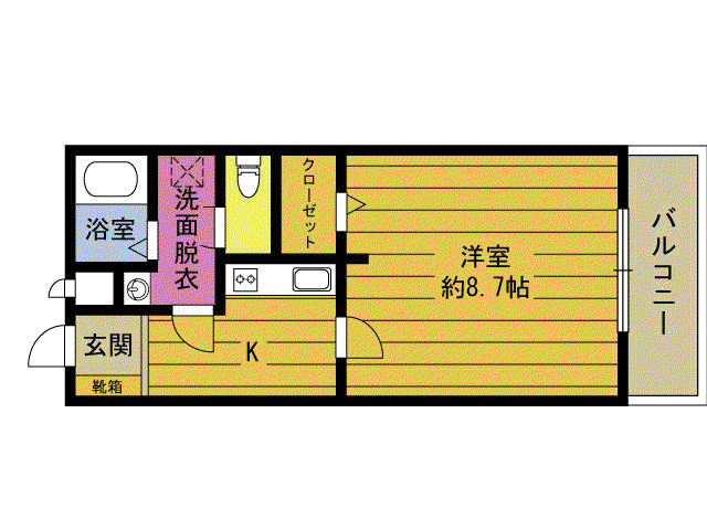 SAKURA(1K/3階)の間取り写真