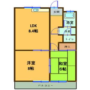 ロワメゾンのぞみ(2LDK/2階)の間取り写真