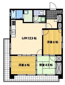 プリマヴェーラ(3LDK/4階)の間取り写真