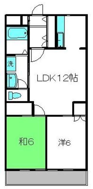メゾンセイワ(2LDK/3階)の間取り写真