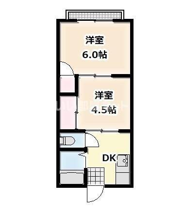サンライトコーポ(2DK/1階)の間取り写真