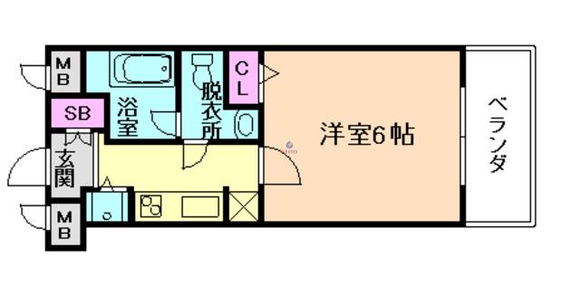セイワパレス福島駅前(1K/3階)の間取り写真