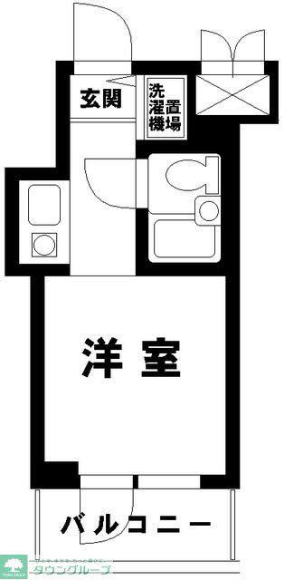 扶桑ハイツ経堂(ワンルーム/4階)の間取り写真