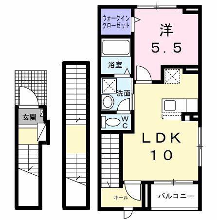 クリアネスM I(1LDK/3階)の間取り写真