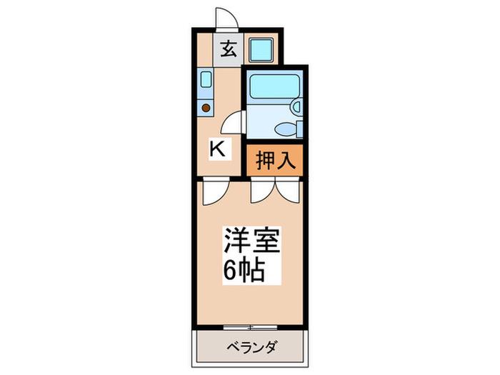 メゾン江戸川(1K/3階)の間取り写真