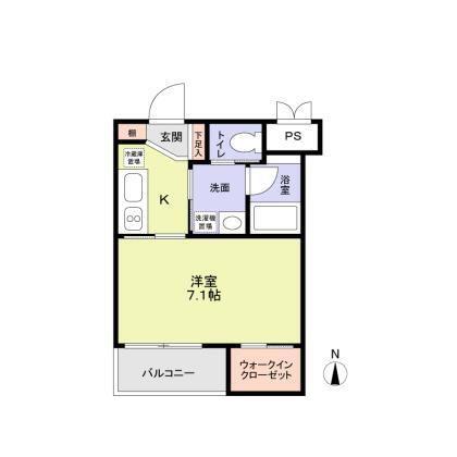 PATRIA(1K/3階)の間取り写真